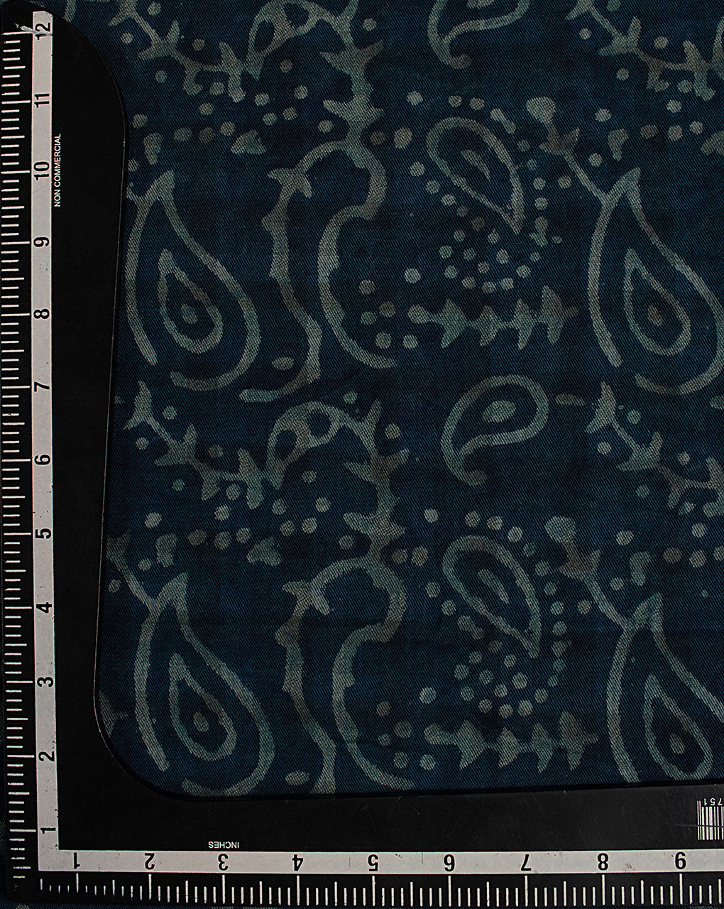 Indigo Hand Block Twill Cotton Fabric ( Width 60 Inch )