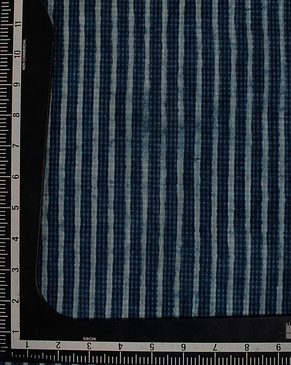 Indigo Hand Block Textured Cotton Fabric ( Width 46 Inch )