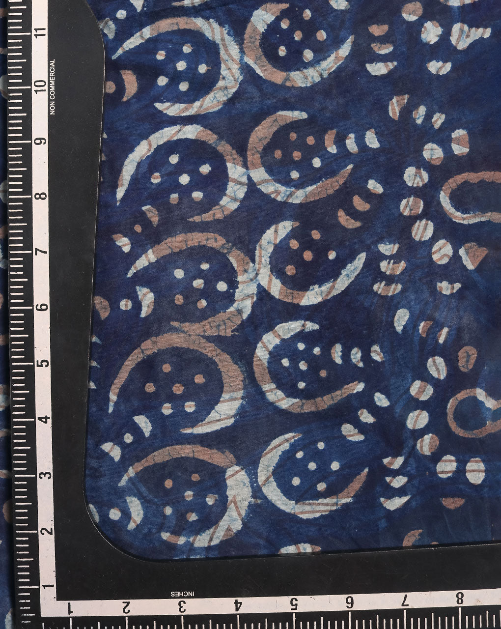 Indigo Hand Block Poplin Cotton Fabric ( Width 58 Inch )