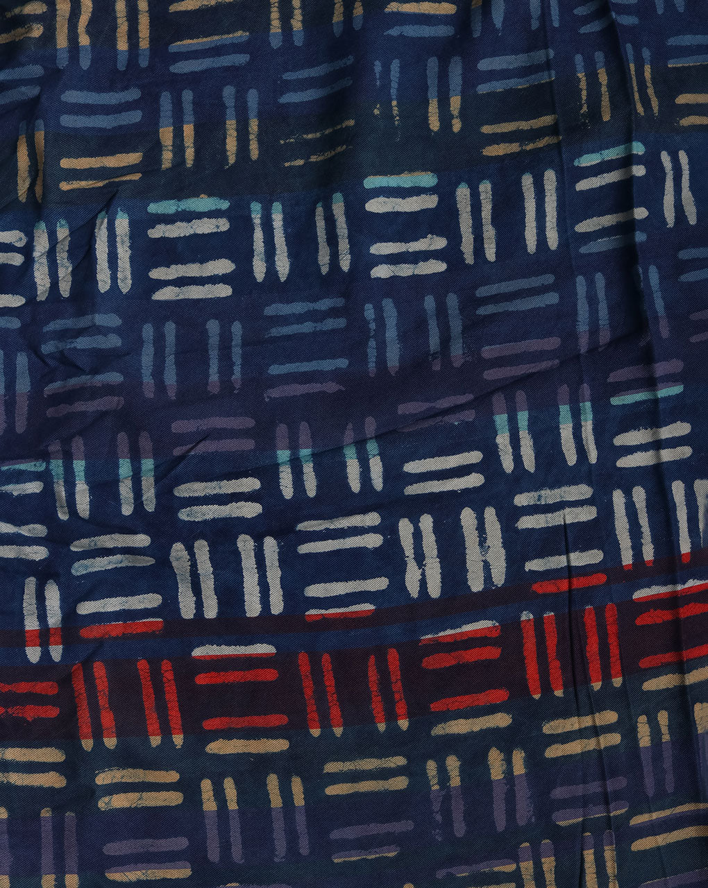 Hand Block Twill Cotton Fabric ( Width 58 Inch )
