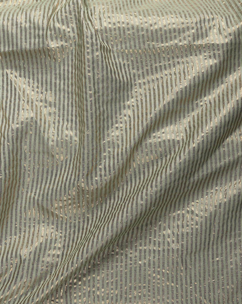 Mint Green Gold Lurex Cotton Fabric