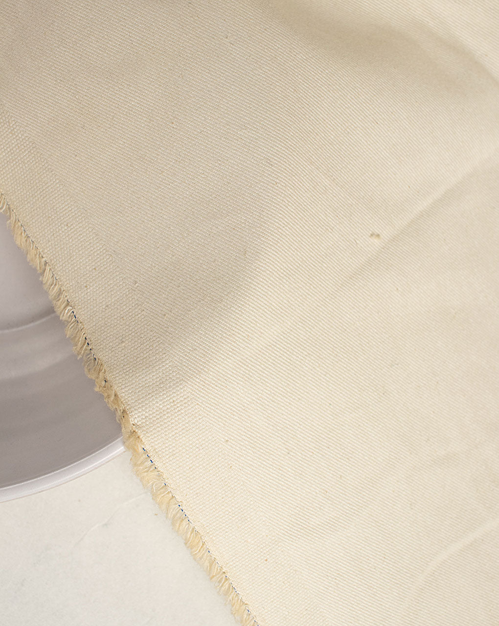 Off-White Plain Twill Cotton Fabric ( Widht 58 Inch )