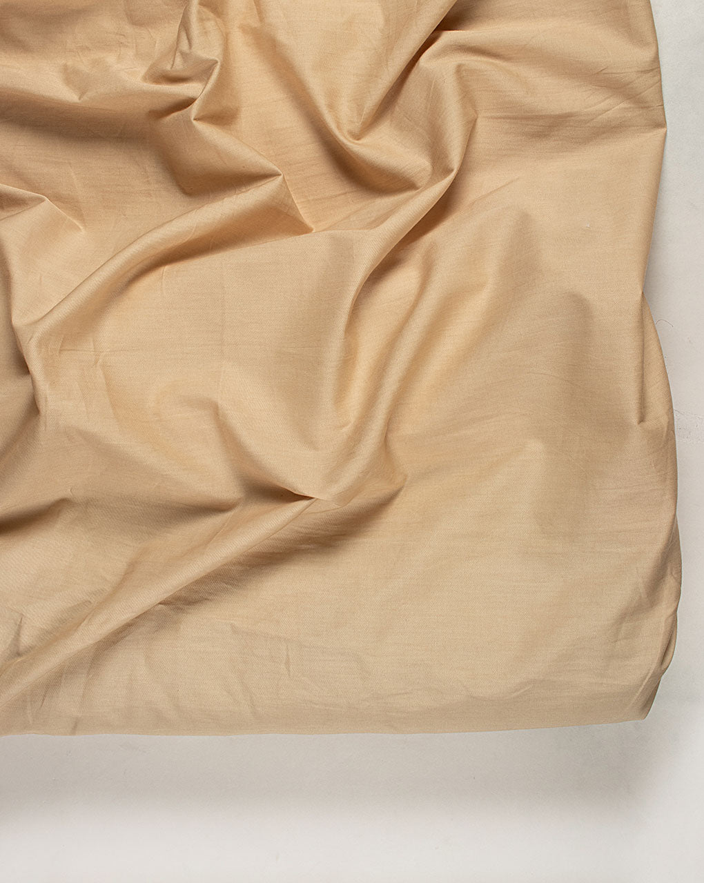 Beige Plain Cotton Twill Fabric ( Width 56 Inch )