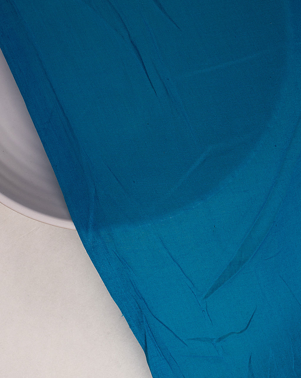 Turquoise Plain Voile Cotton Fabric