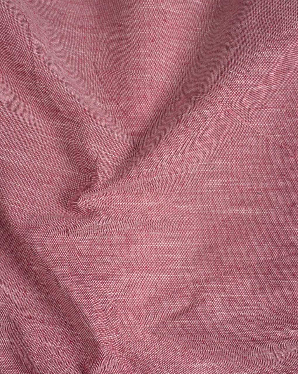 Pink Plain Chambray Slub Cotton Fabric 60"