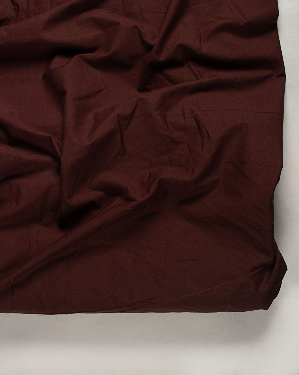 Brown Plain Cotton Poplin Fabric