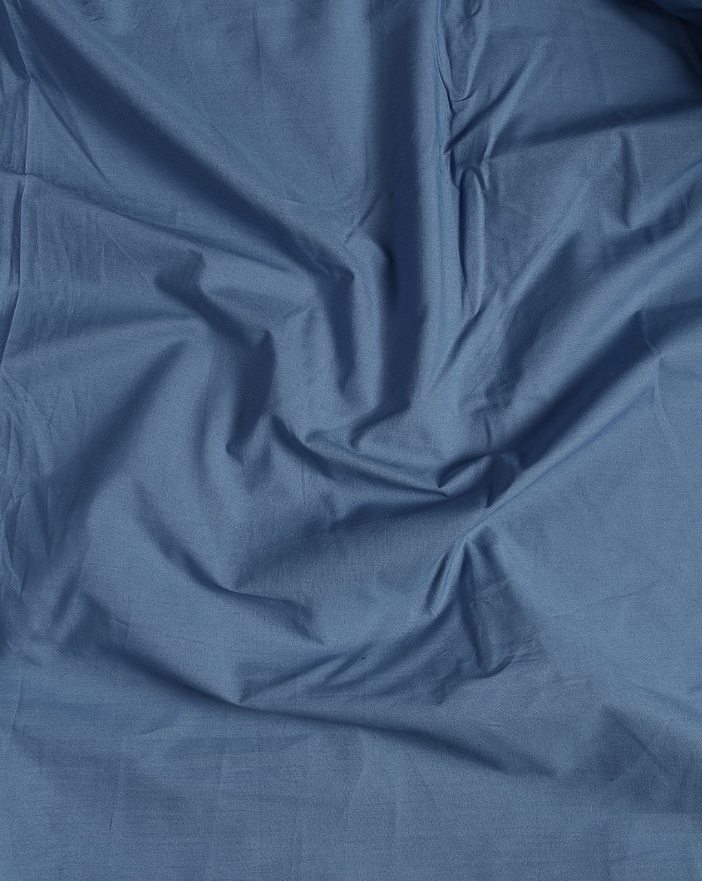 Blue Plain Cotton Poplin Fabric ( Width 58 Inch )
