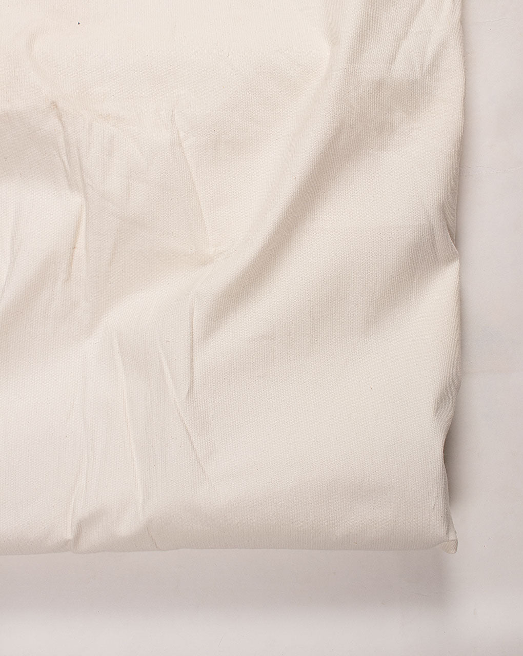 Off-White Plain Cotton Corduroy Fabric ( 14 Wales )