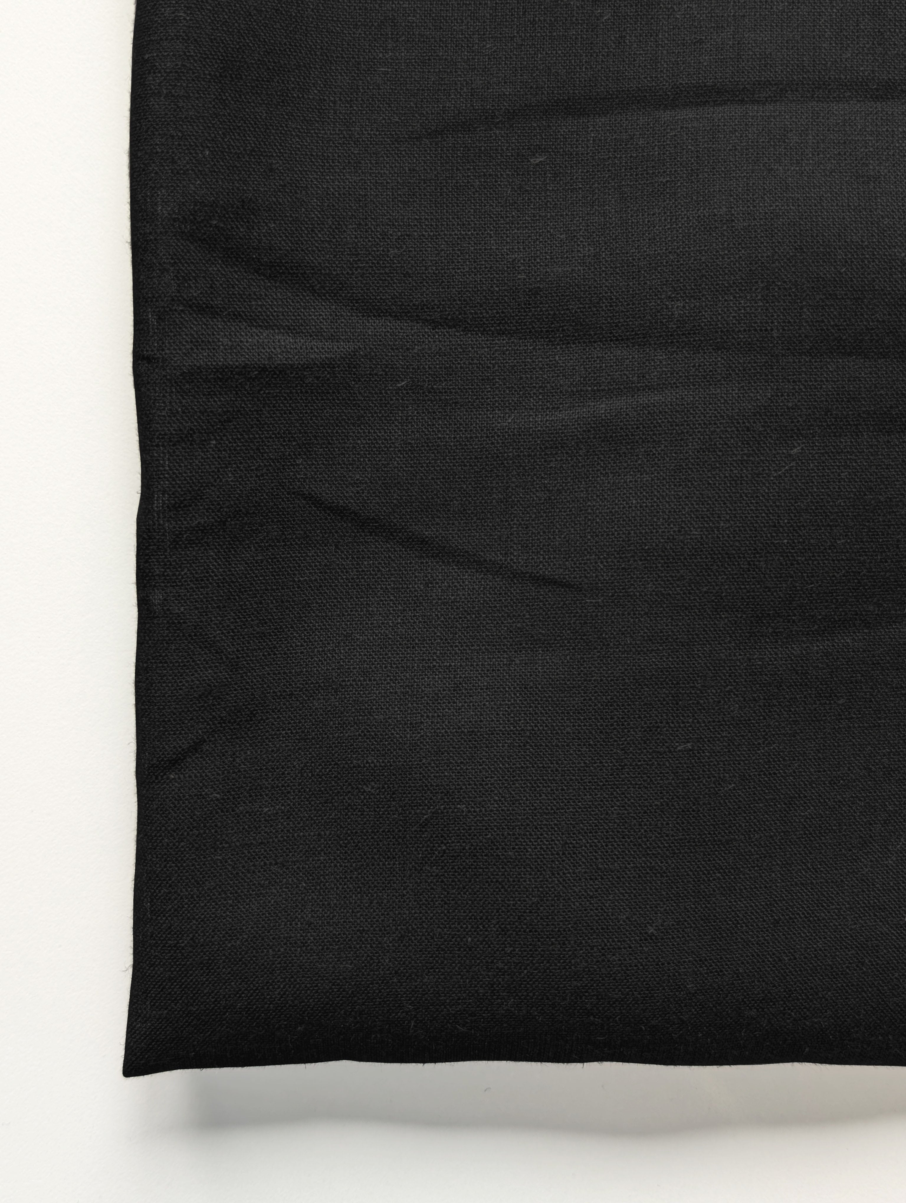 Black Lenzing Modal Linen Plain Mill Dyed Fabric 58"