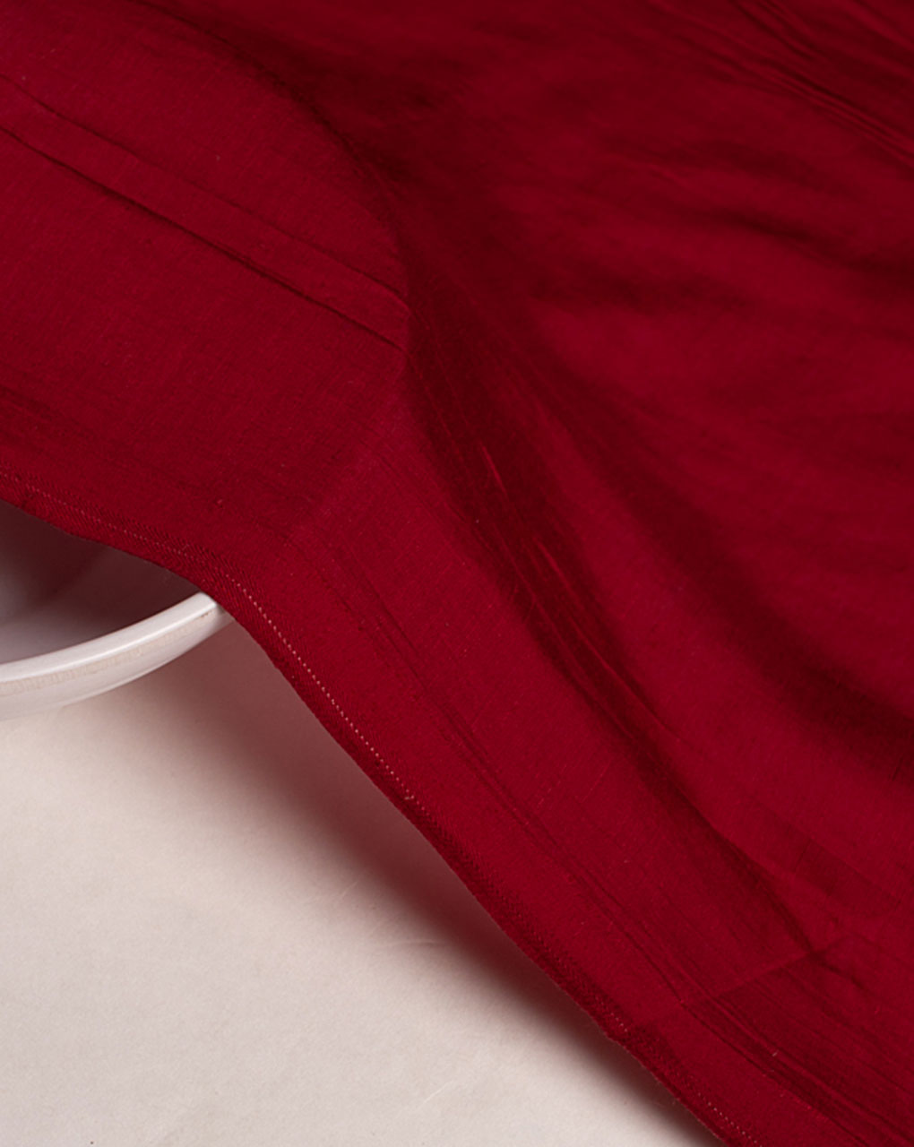 Maroon Plain Linen Fabric