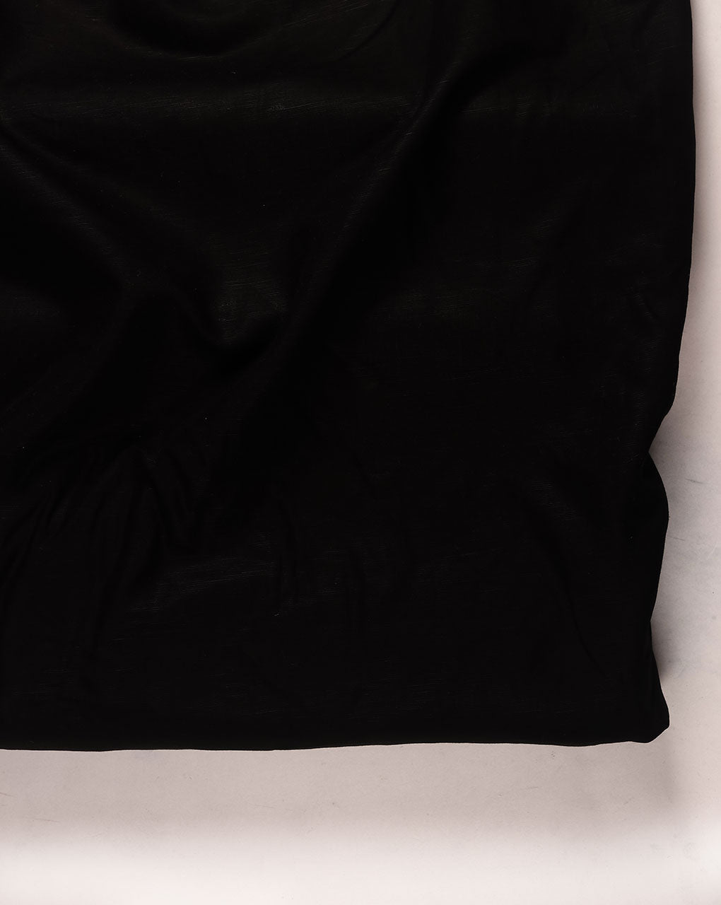 Black Plain Cotton Linen Fabric ( Width 58 Inch )
