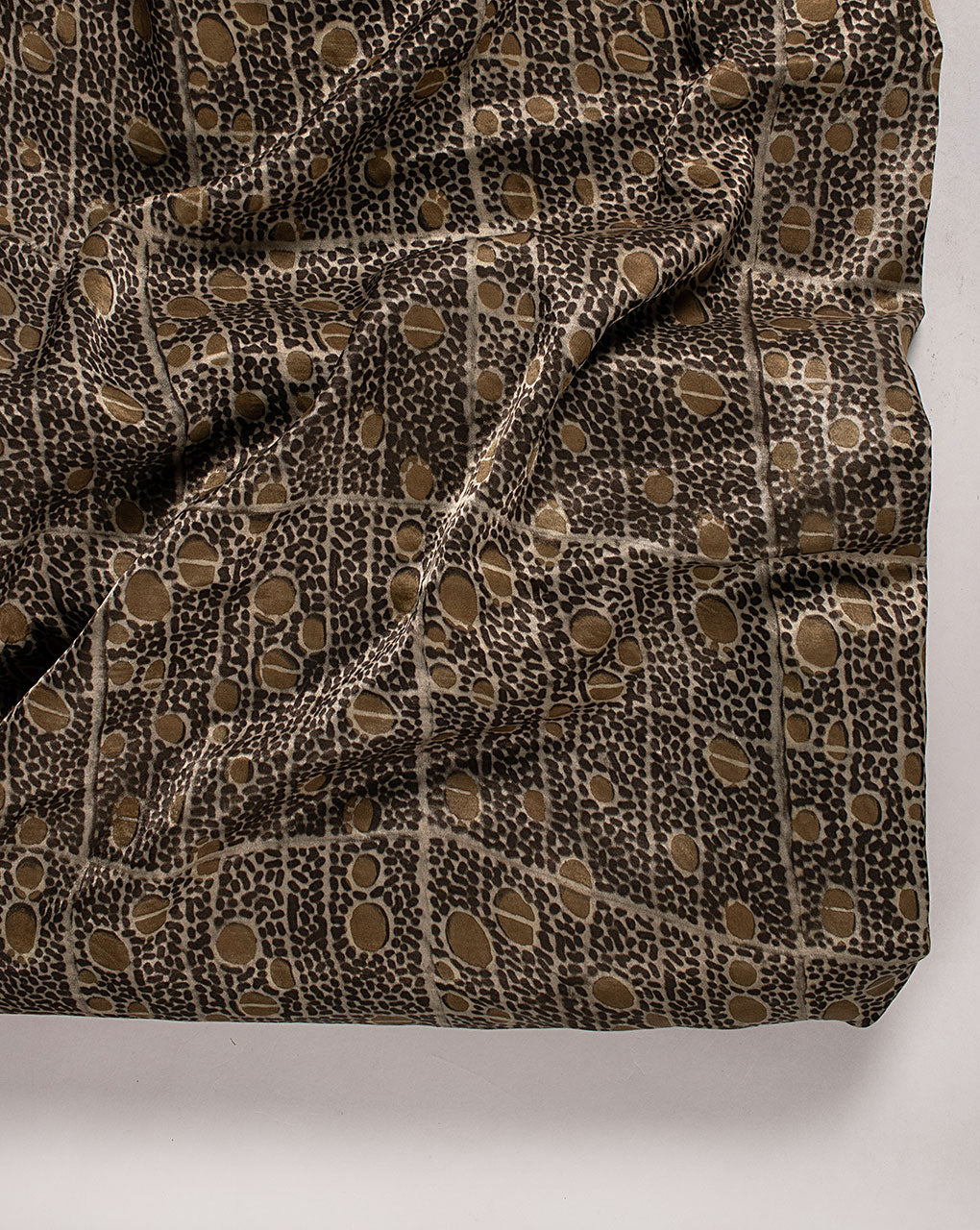( Pre Cut 60 CM ) Hand Block Mashru Silk Fabric