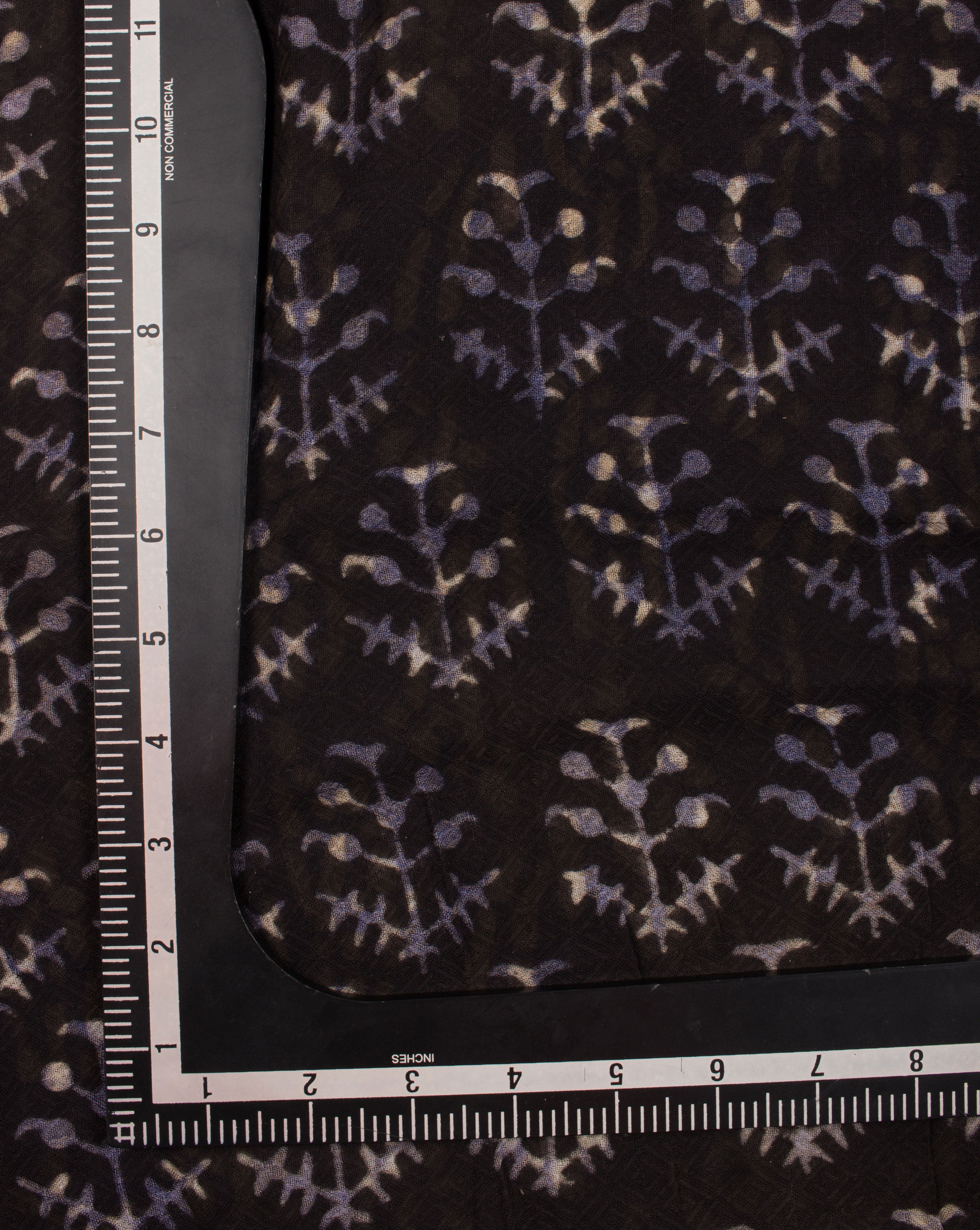 ( Pre Cut 1.75 MTR ) Boota Dobby Hand Block Viscose Rayon Fabric