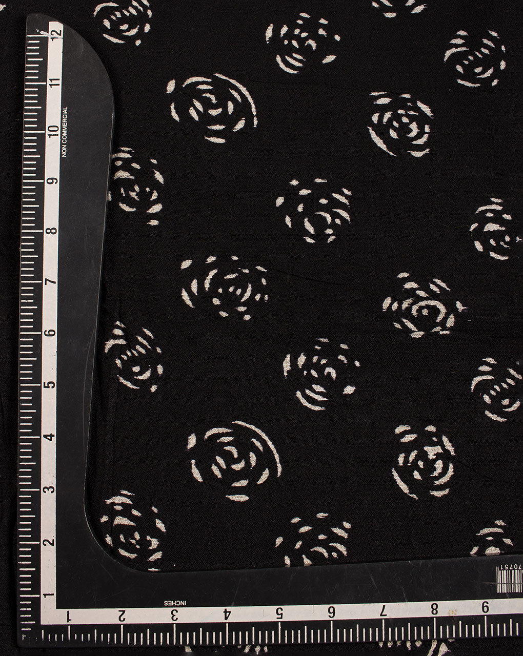 ( Pre Cut 1.75 MTR ) Monochrome Hand Block Rayon Dobby Fabric