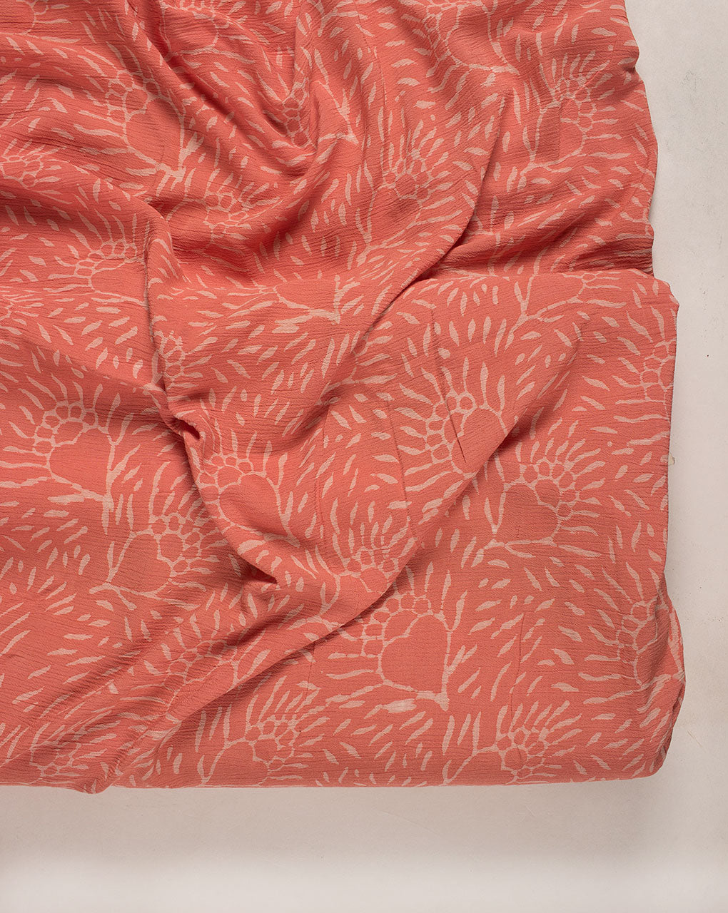 ( Pre Cut 1 MTR ) Hand Block Rayon Crepe Fabric