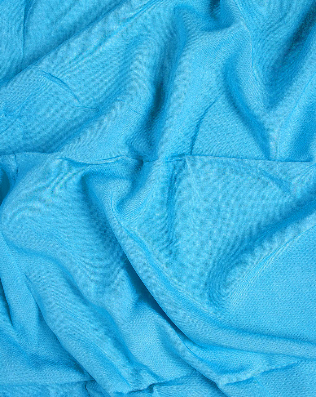 Blue Plain Woven Rayon Fabric