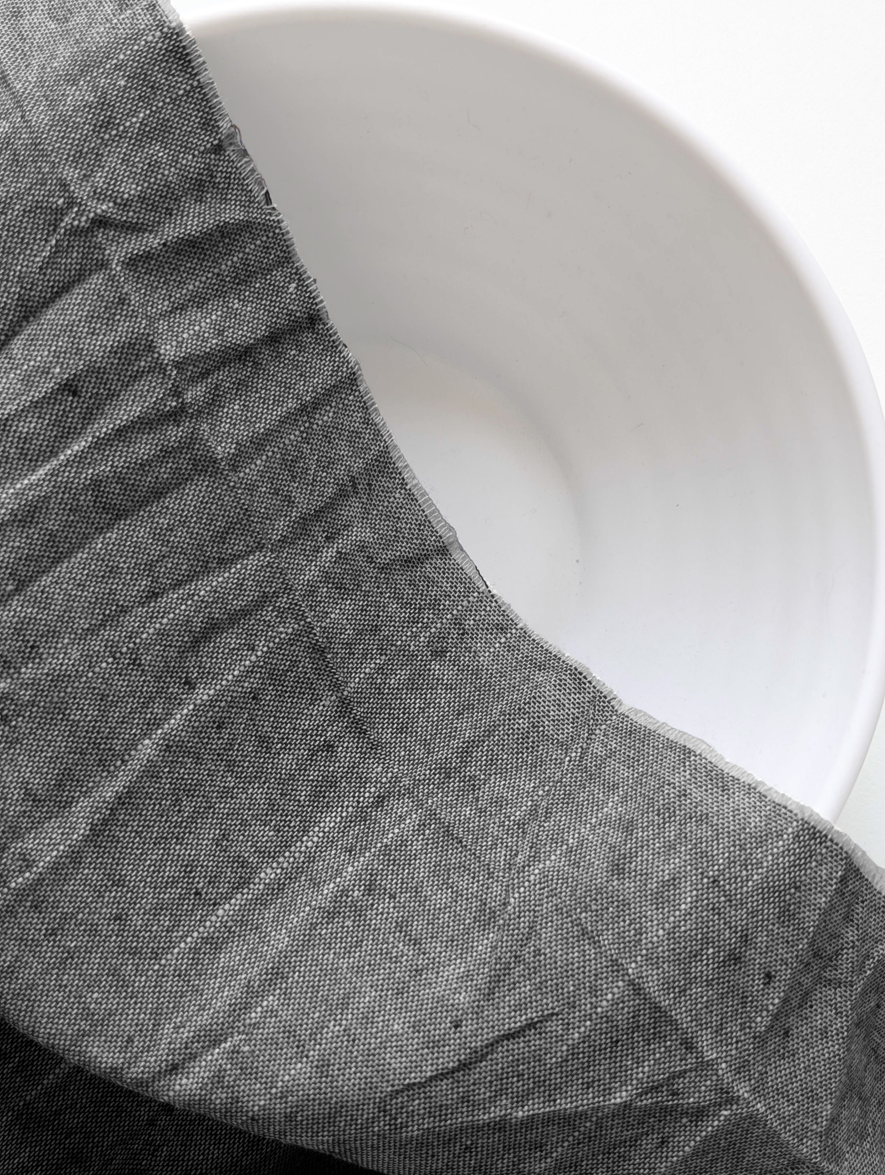 Black Chambray Slub Blended Cotton Yarn Dyed Fabric 60"