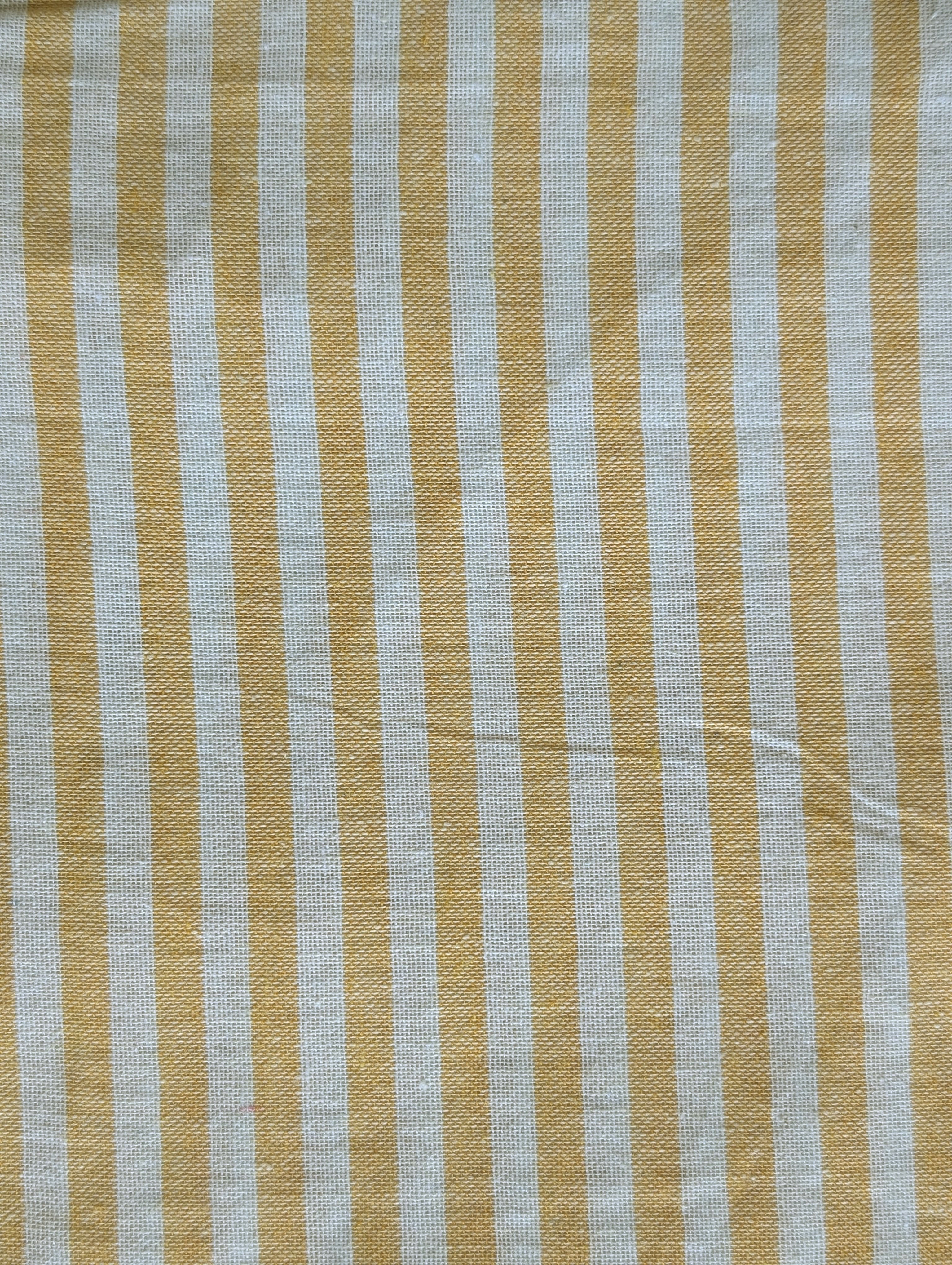 Yellow Stripes Blended Cotton Yarn Dyed Fabric 60"