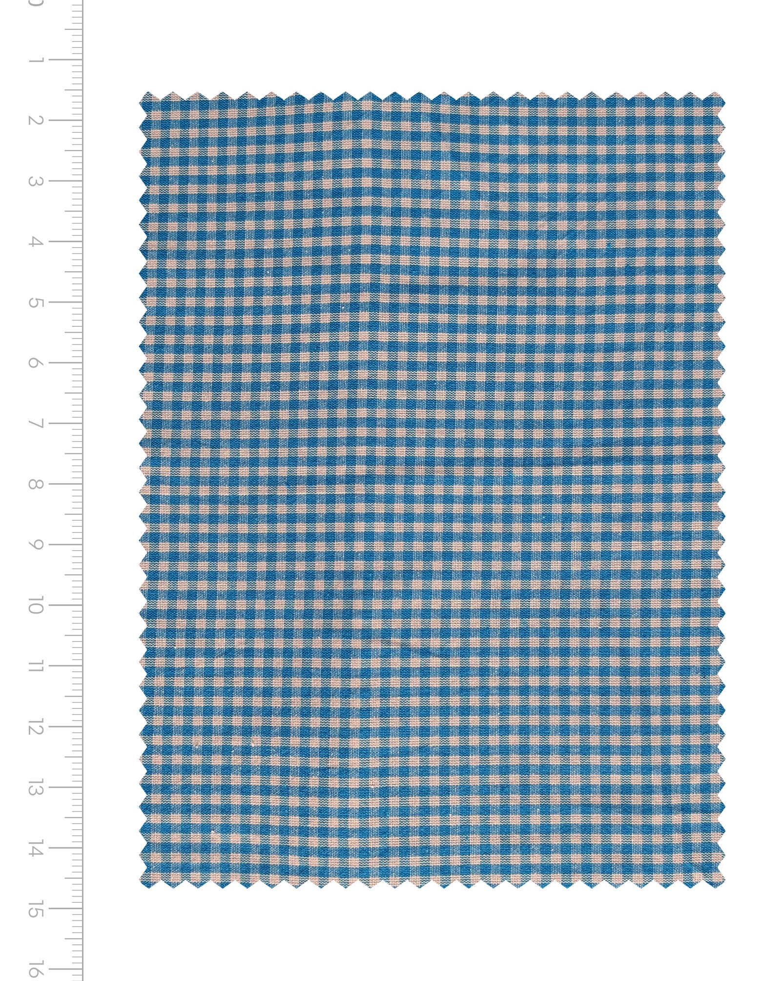 Blue Ckecks Blended Cotton Yarn Dyed Fabric 60"