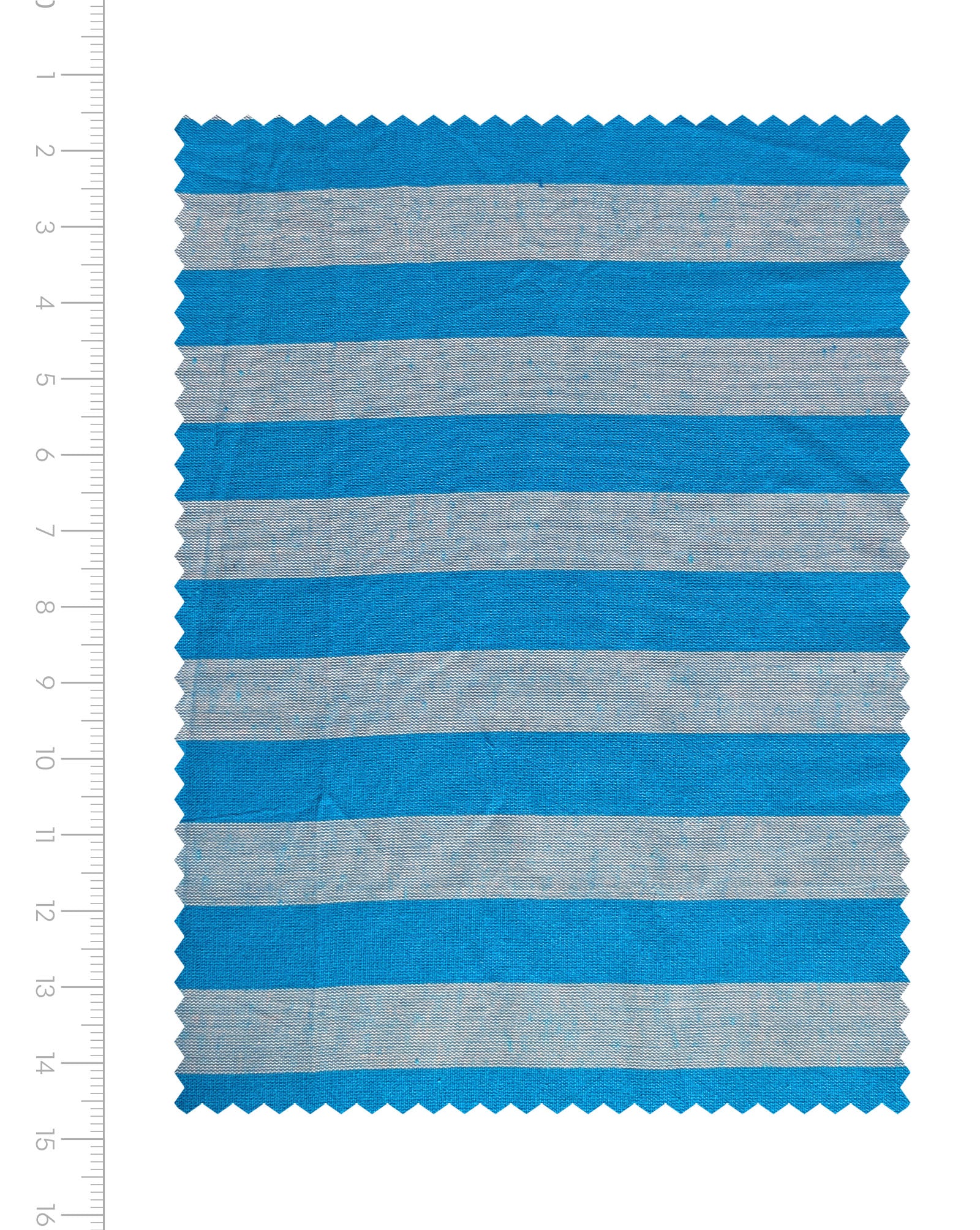 Turquoise Stripes Blended Cotton Yarn Dyed Fabric