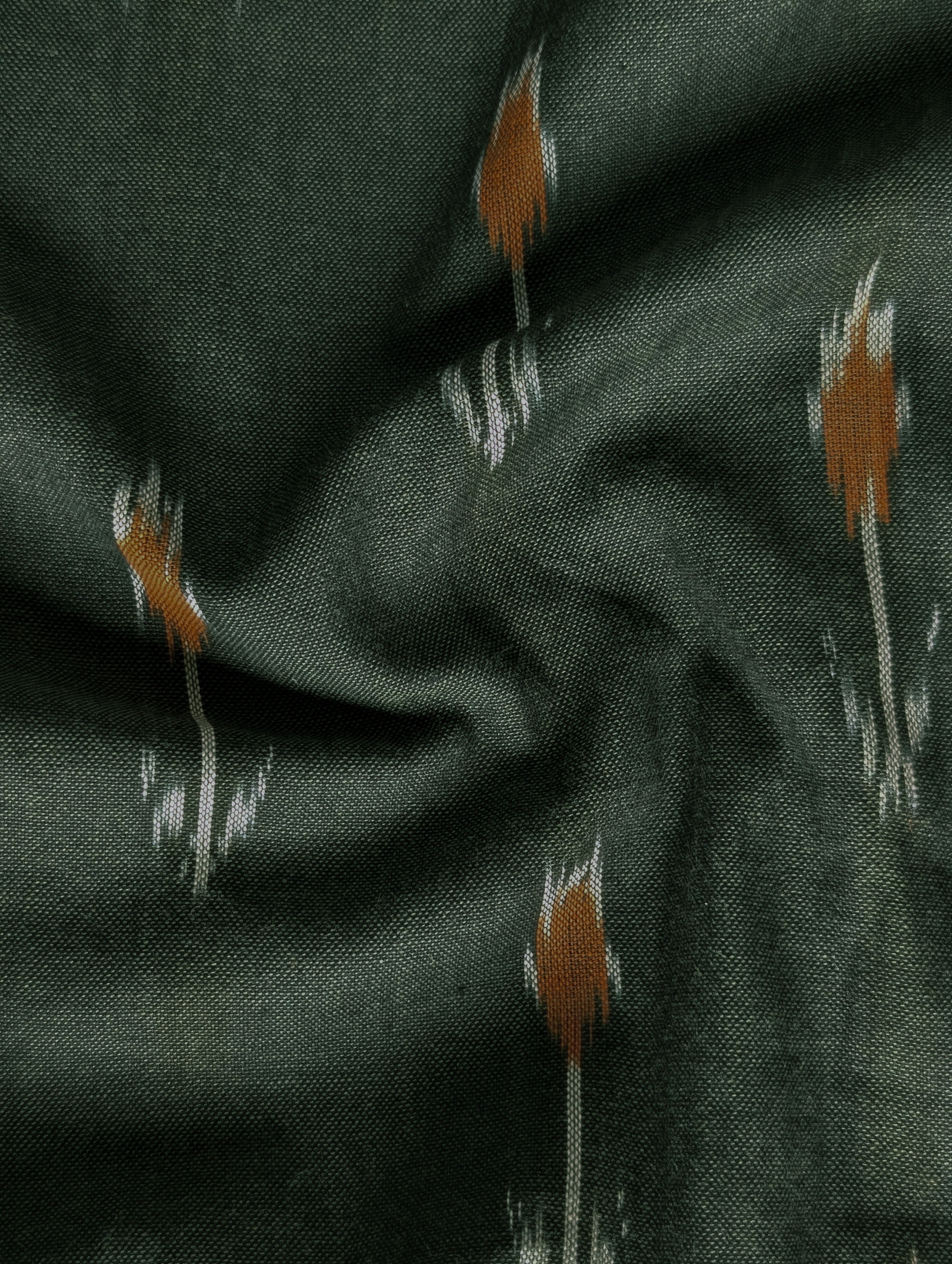Green Ikat Cotton Fabric
