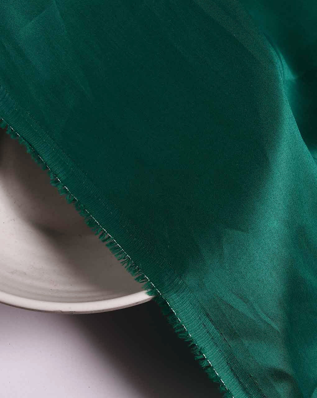 Teal Cotton Jam Satin Fabric 42" - 10 kg