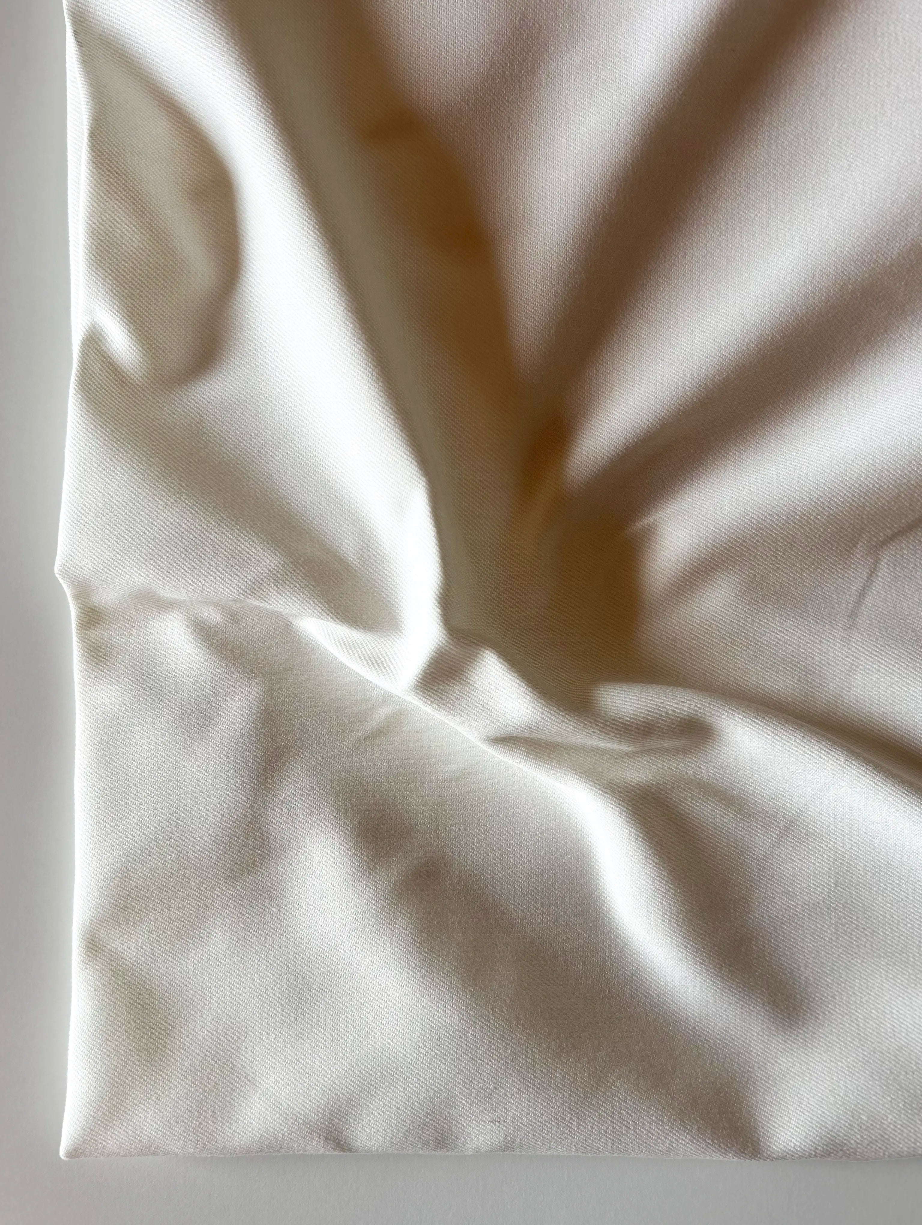 White Cotton Denim Yarn Dyed Fabric 62"