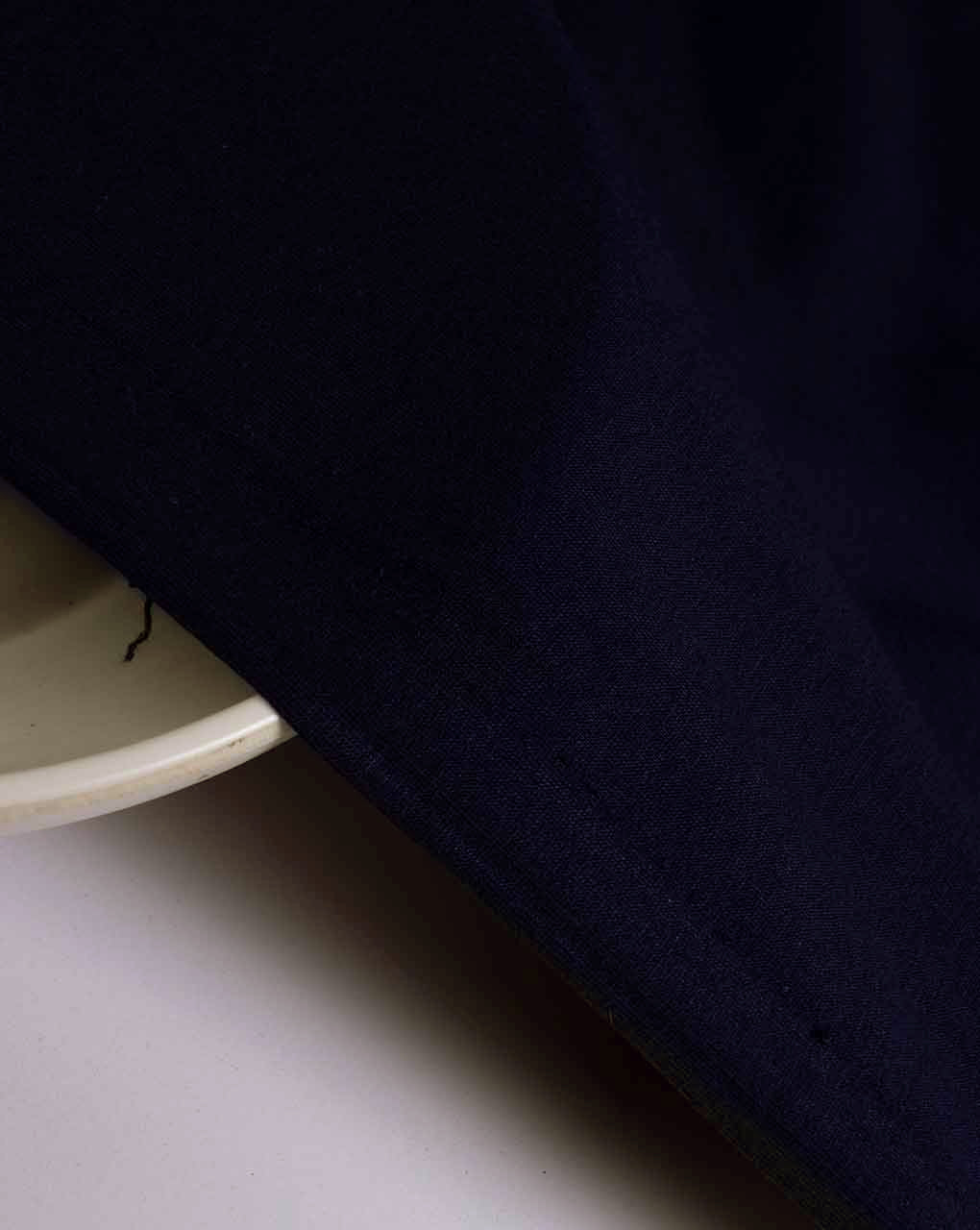 Navy Blue Cotton Lycra 2 Thread Terry Knit Fabric 80"