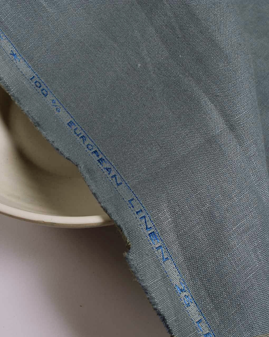 Grey Dyed 25 Lea Linen Fabric 58"