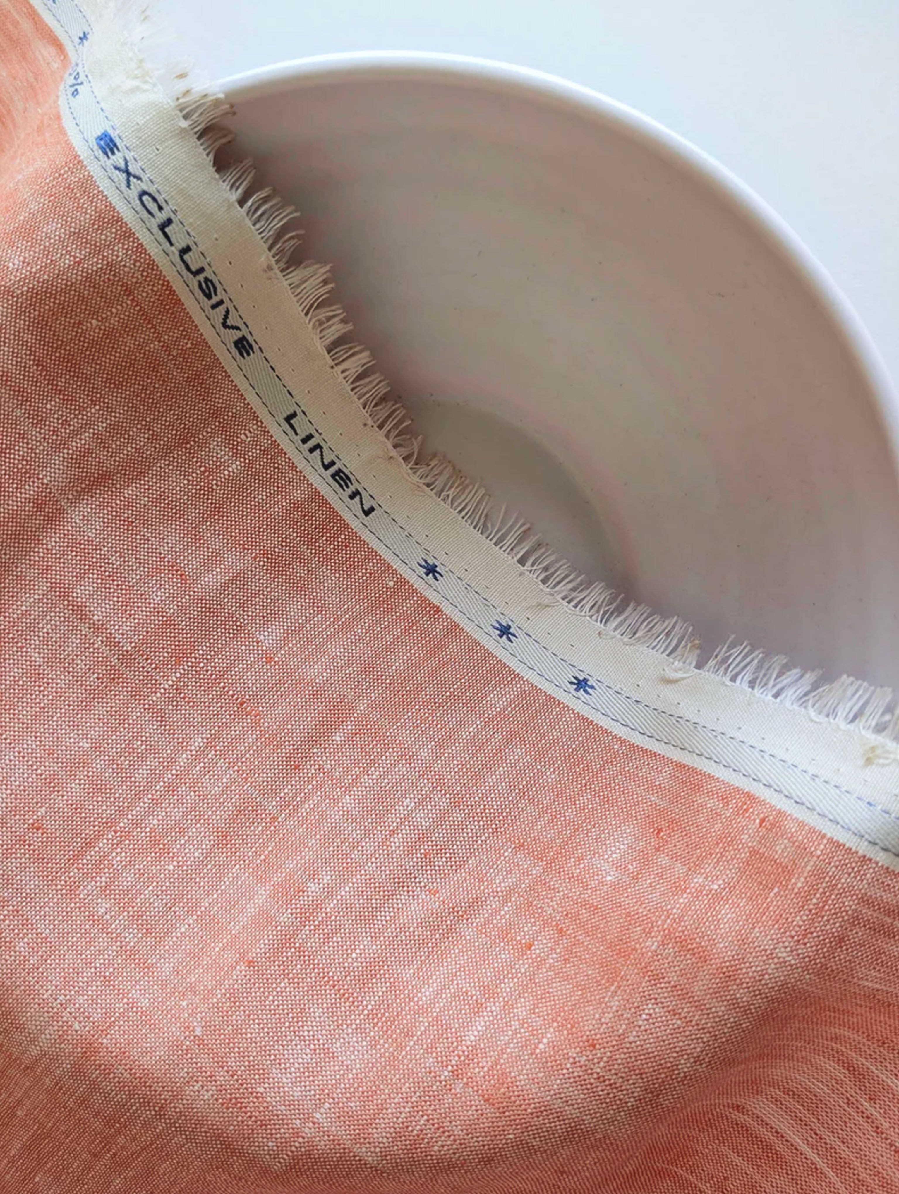 Orange 60 Lea Chambray Yarn Dyed Fabric 58"