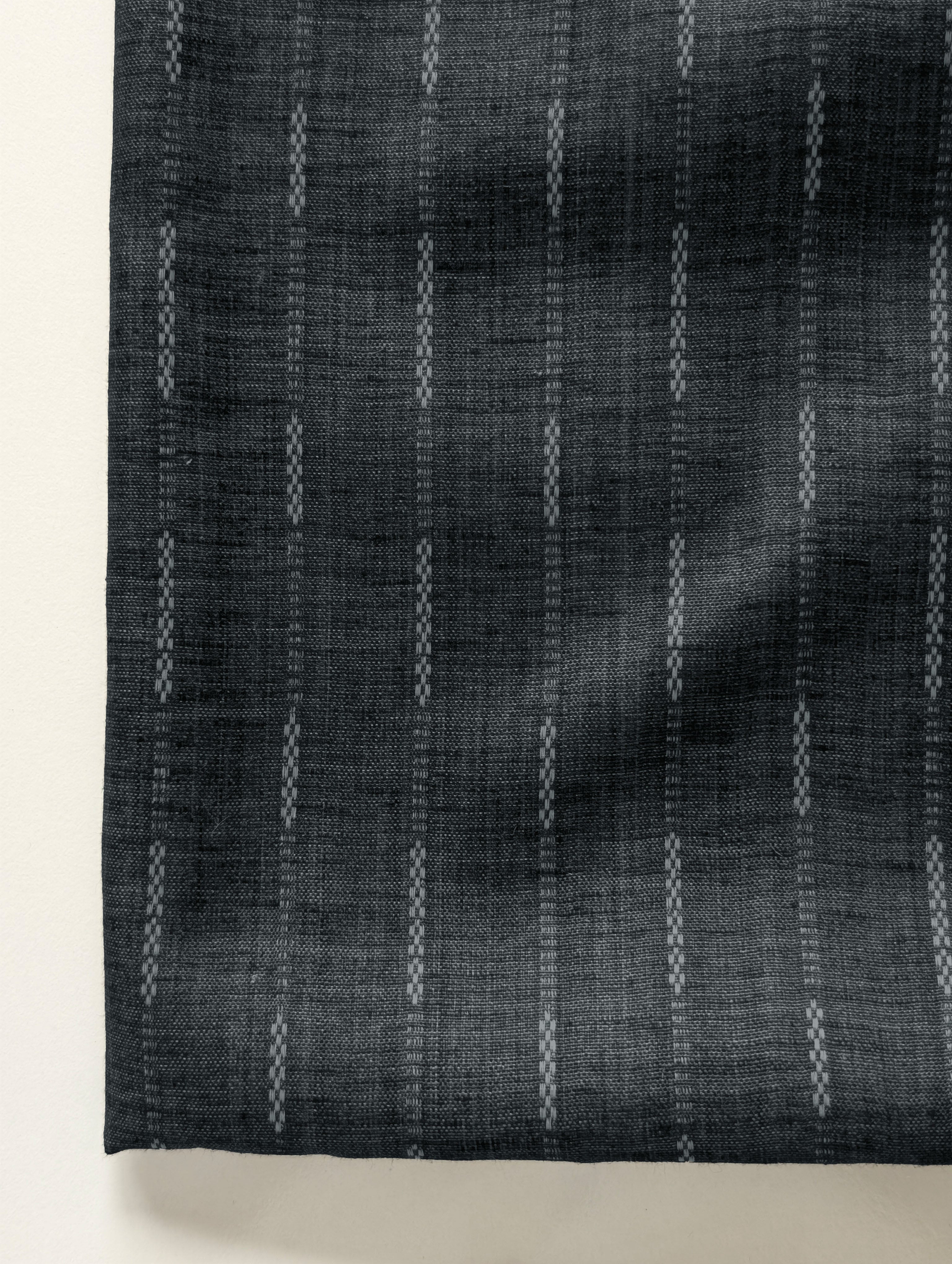 Grey Stripes Blended Cotton Jacquard Yarn Dyed Fabric
