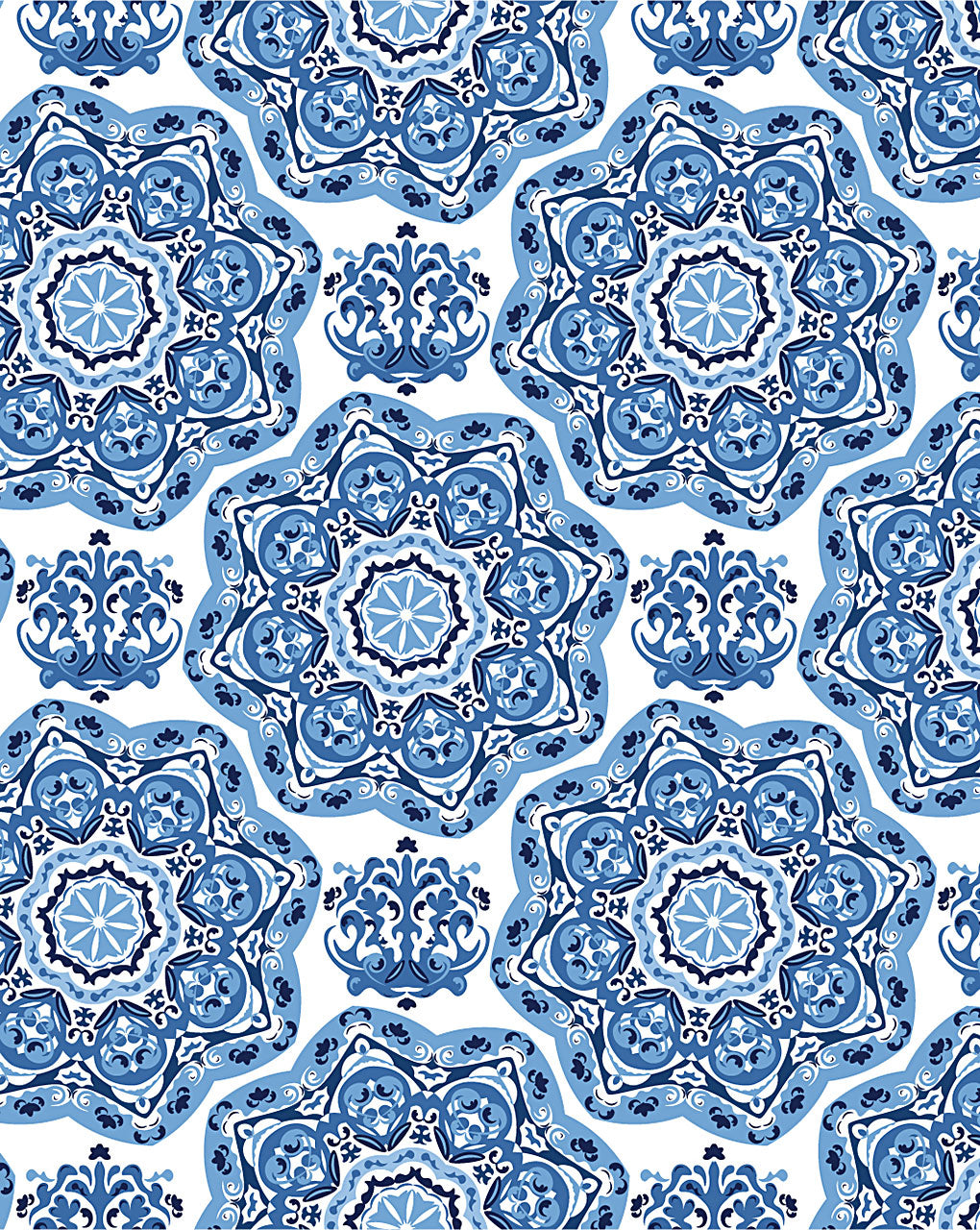 Blue Pottery Digital Print