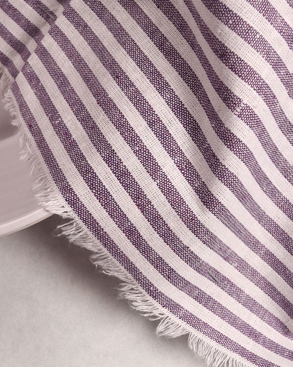 Purple Stripes Cotton Fabric