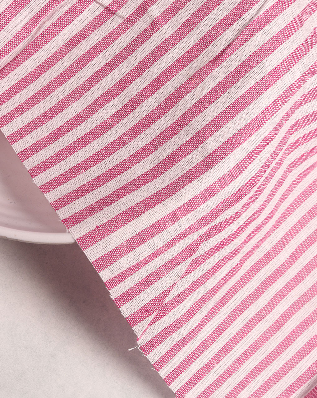 Pink Stripes Cotton Fabric