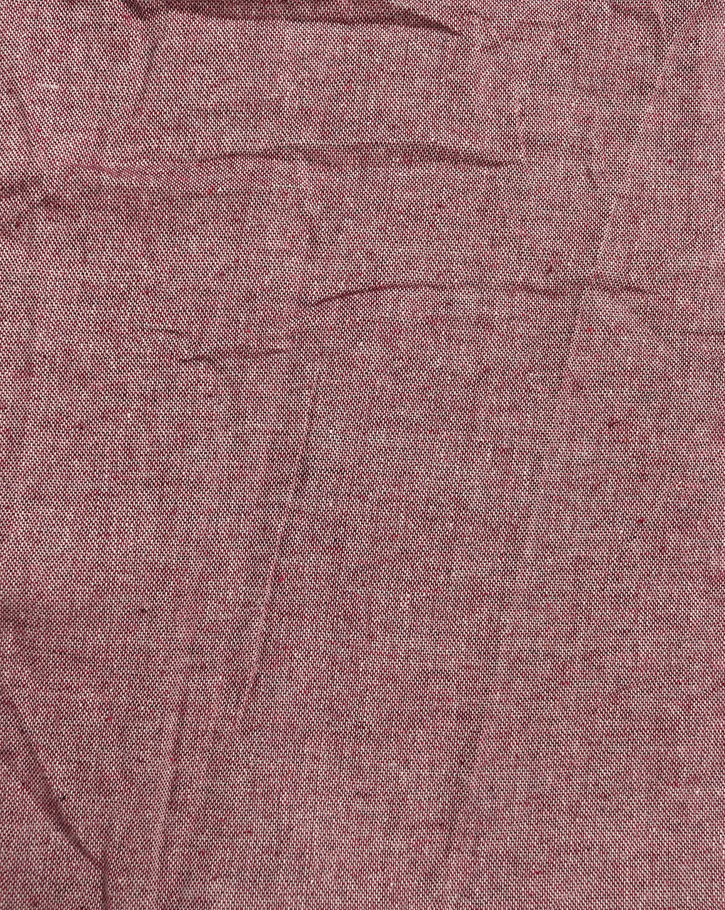 Maroon Chambray Slub Cotton Fabric