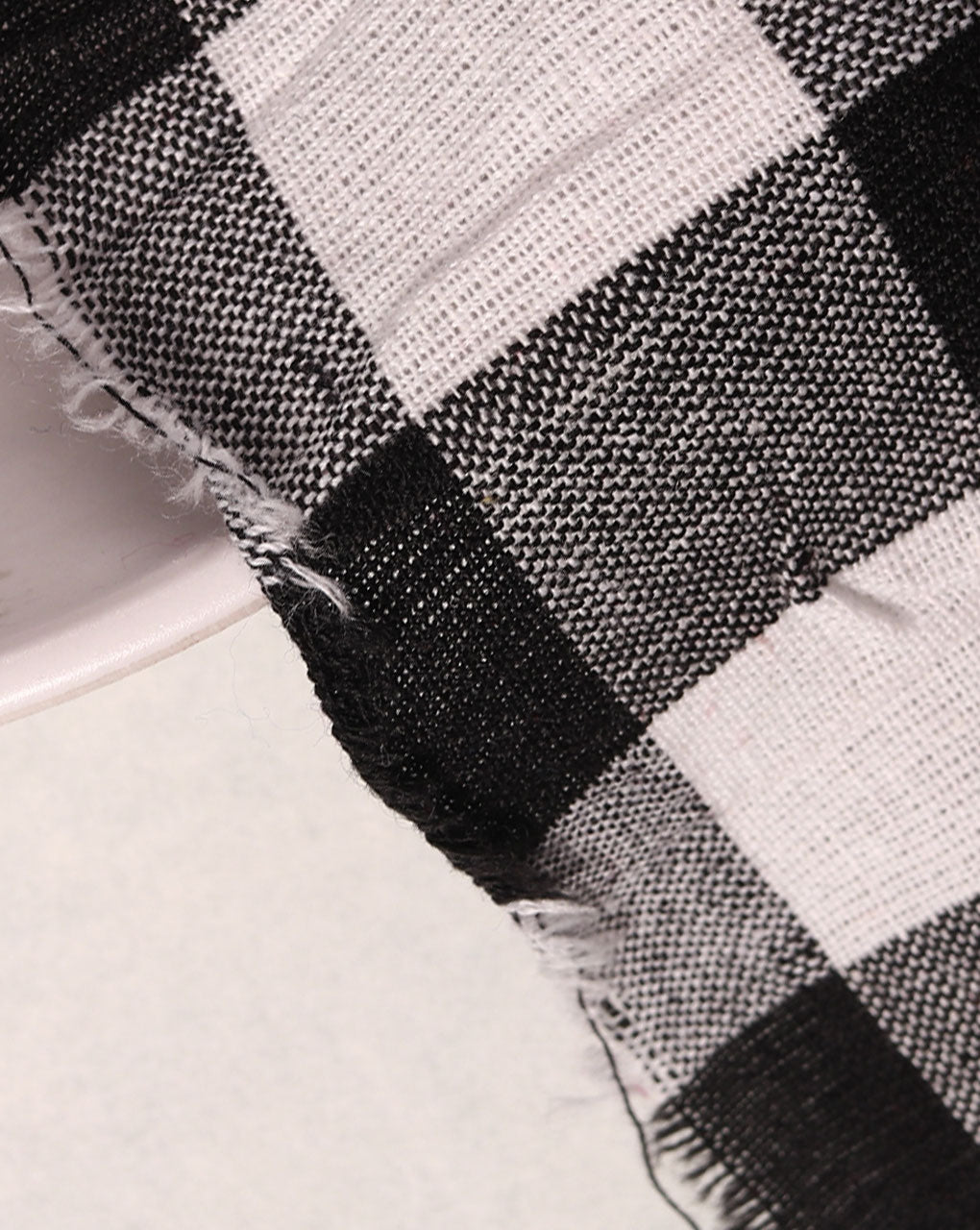 Black Checks Cotton Fabric
