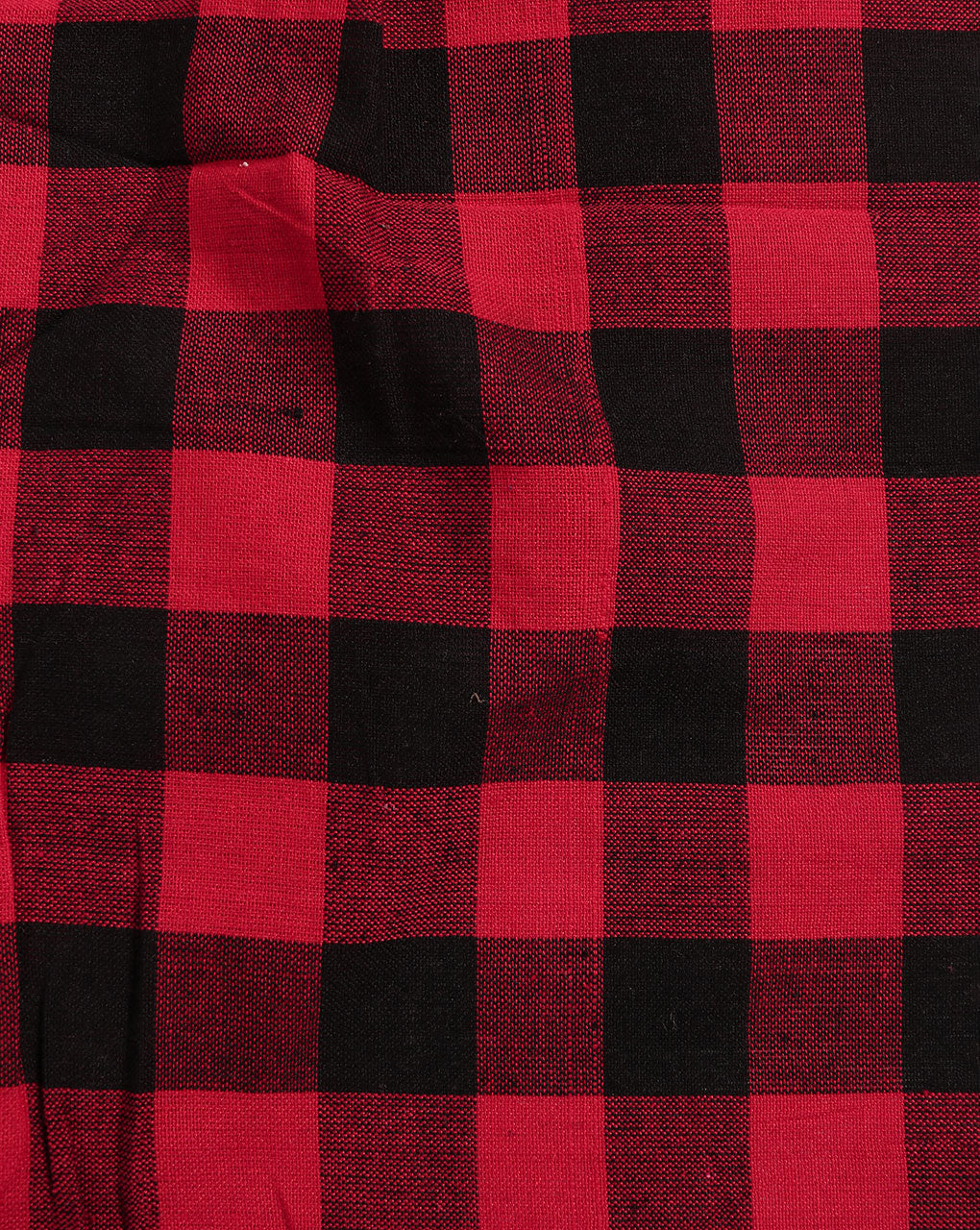Red Checks Cotton Fabric
