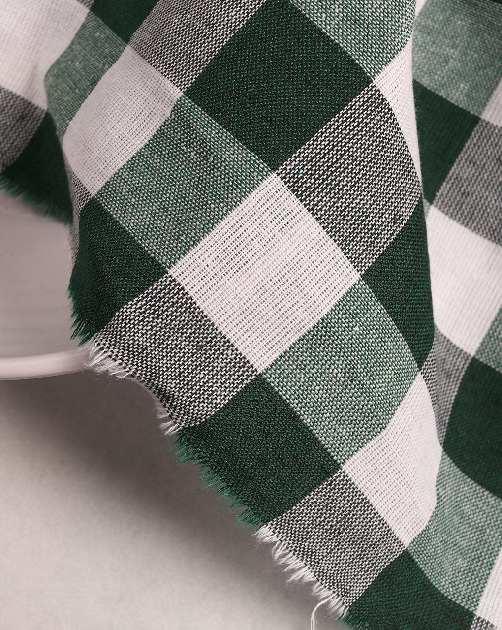 Green Checks Cotton Fabric