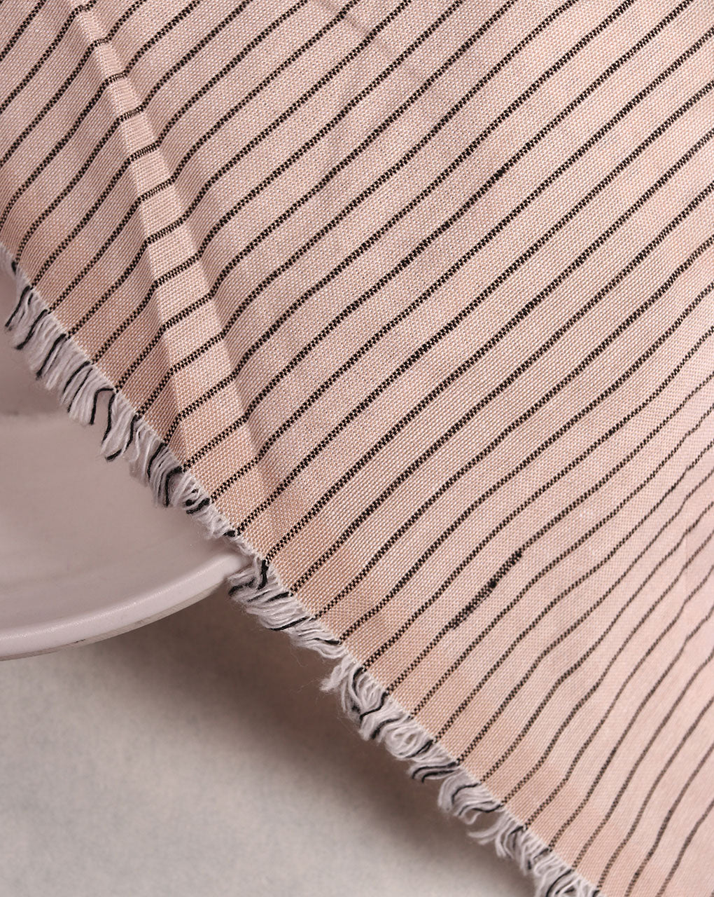 Off-White Stripes Cotton Fabric