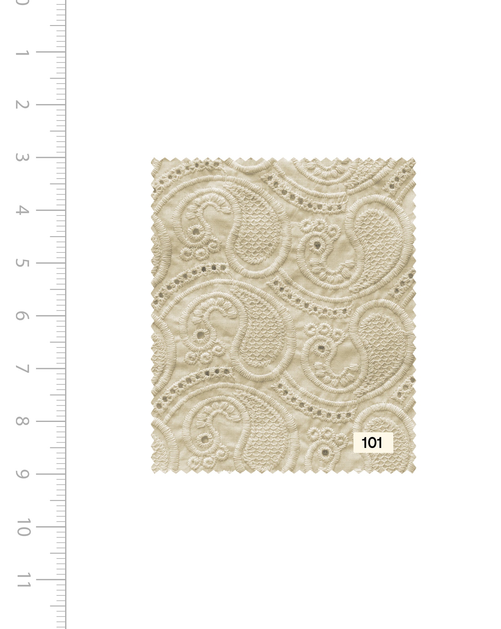 Order Schiffli Heavy Embroidery Cotton Fabric 46" (Greige) Online