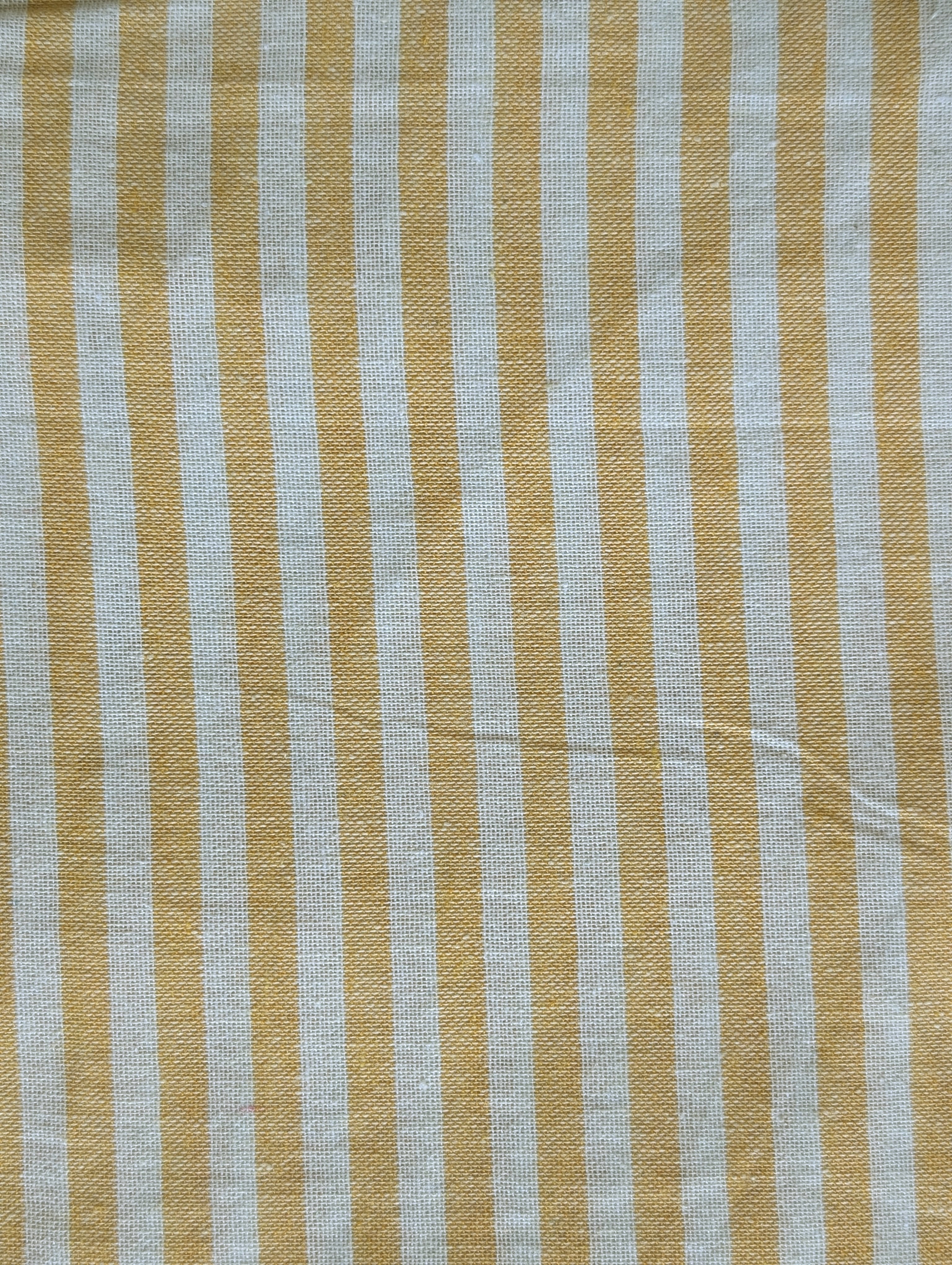 Buy Yellow Stripes Blended Cotton Yarn Dyed Fabric 60"
