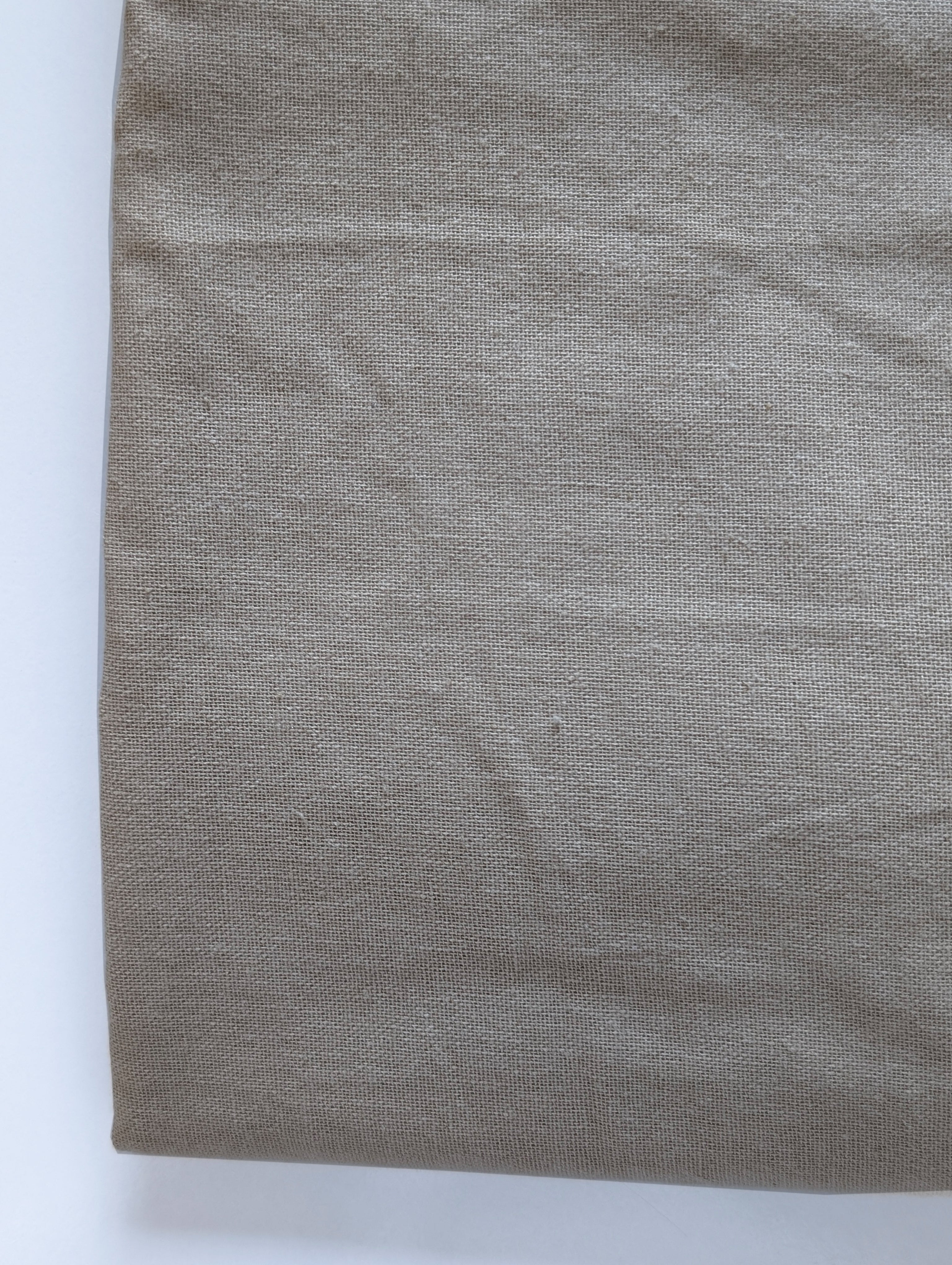 Beige 20s Cotton Sheeting Mill Dyed Fabric 58"