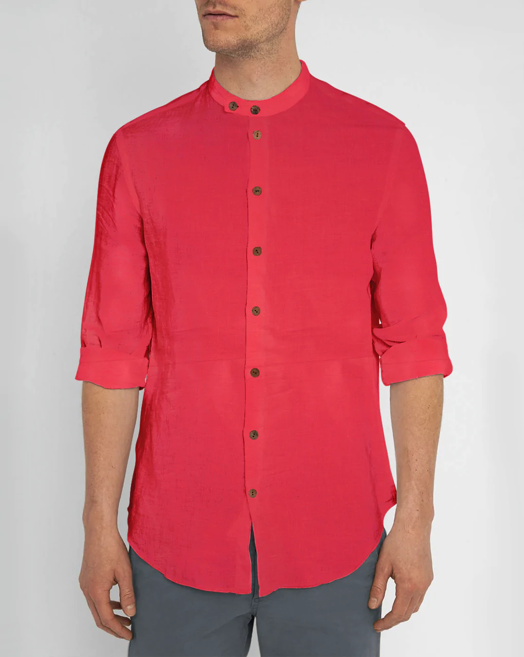 Crimson Red Plain Glazed Cotton Fabric - Fabriclore.com