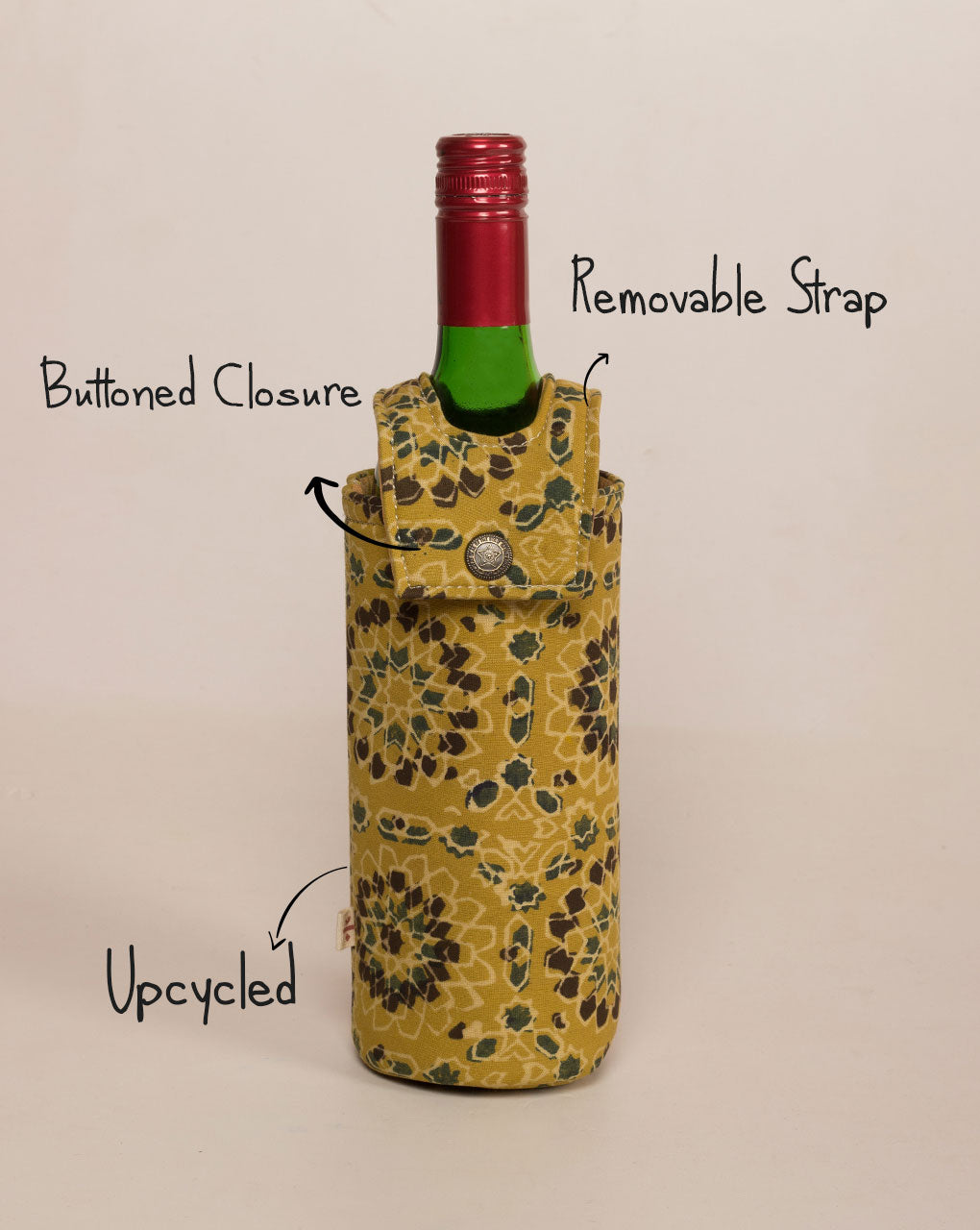 Handcrafted Wine Bottle Cover - Fabriclore.com