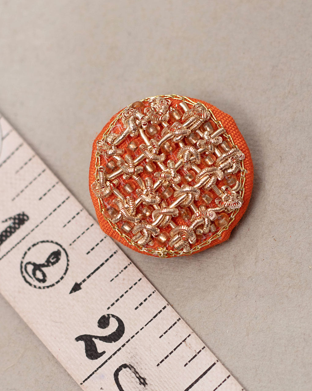 Geometric Zardozi Hand Embroidered Button - Fabriclore.com