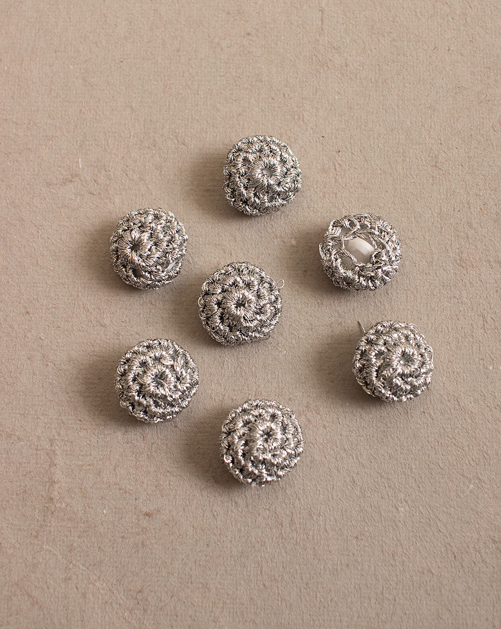 Zari Crochet Hand Embroidered Button ( Single Piece ) - Fabriclore.com