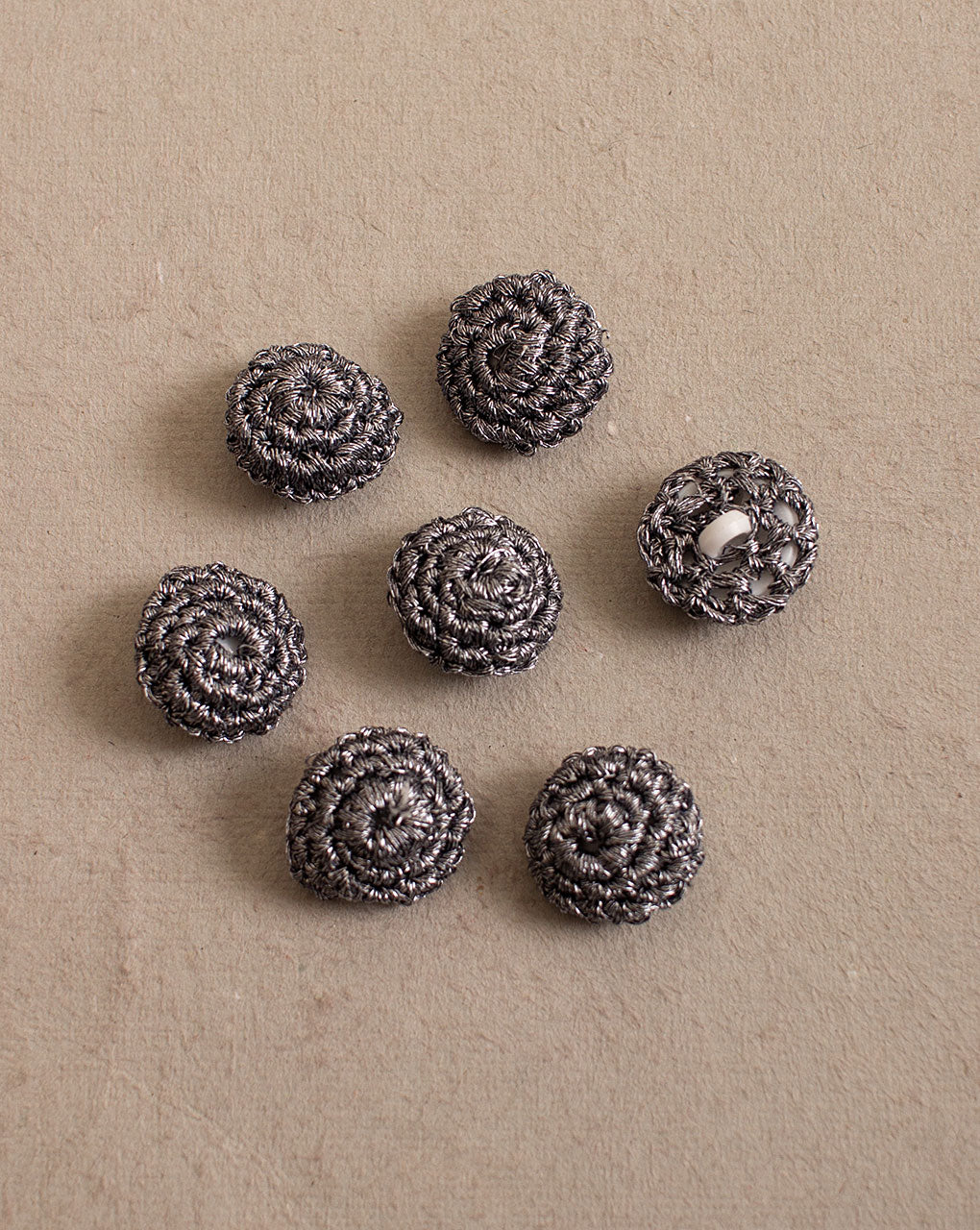 Zari Crochet Hand Embroidered Button ( Single Piece ) - Fabriclore.com