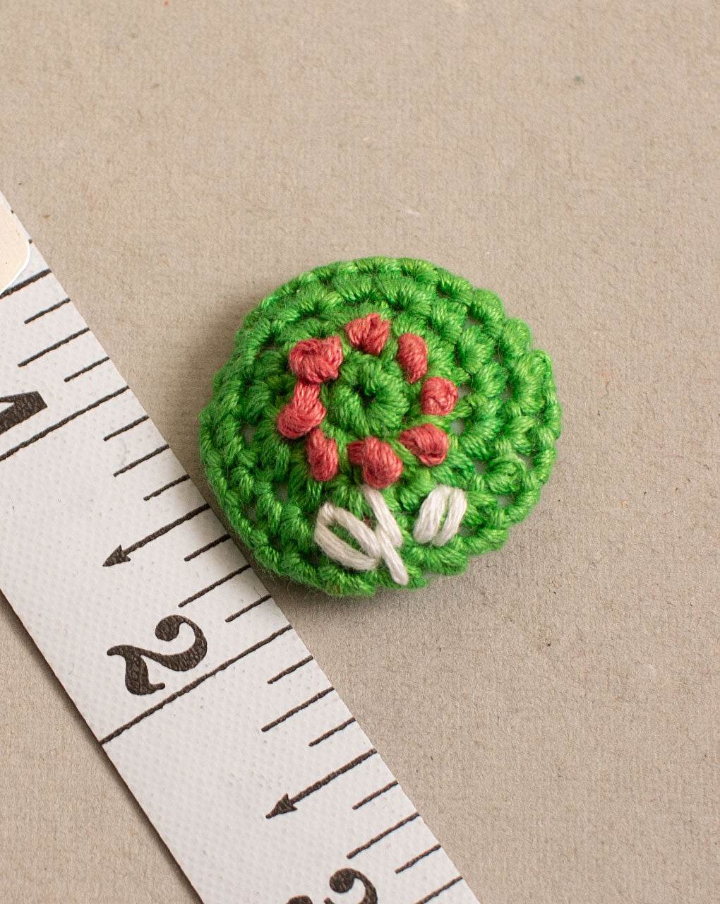 Floral Crochet Hand Embroidered Button ( Single Piece ) - Fabriclore.com