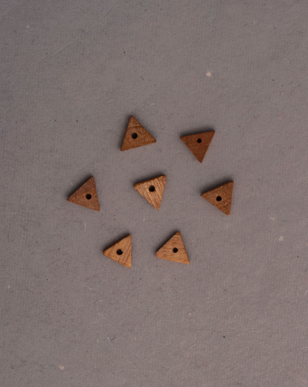Triangle Wood Button ( Set Of 5 )