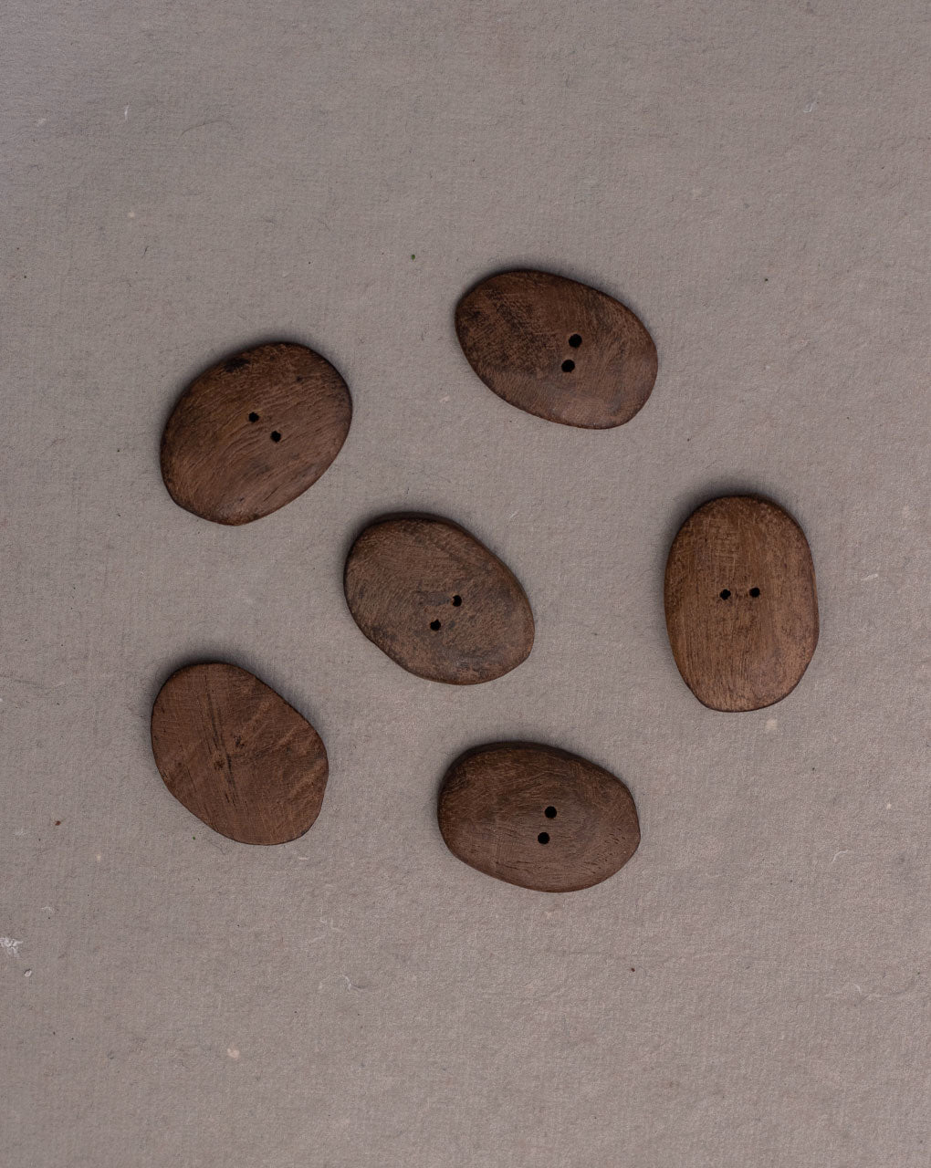 Round Wood Button ( Set Of 6 )